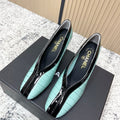 Chanel 26 Closed-Toe Slingback Mint Green in Cowhide 591408