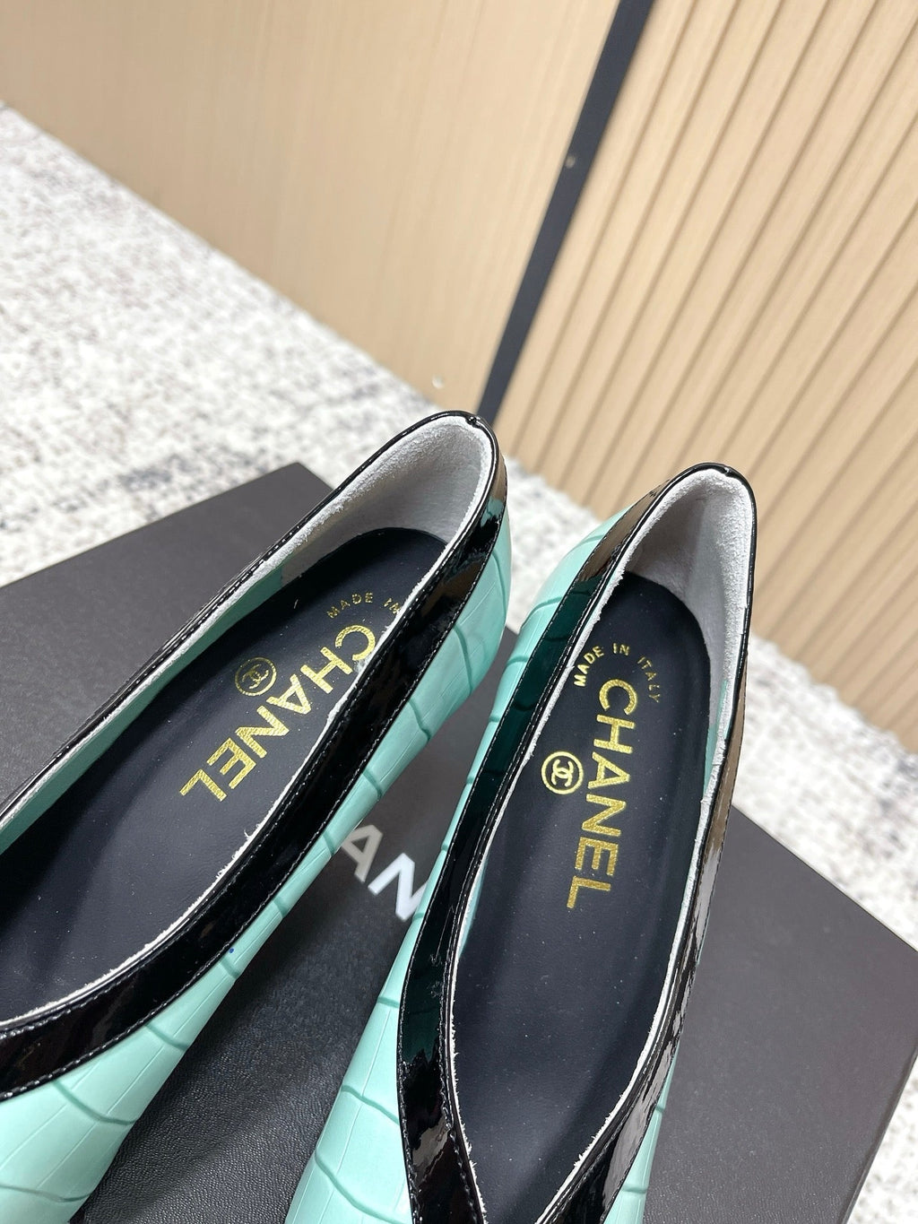 Chanel 26 Closed-Toe Slingback Mint Green in Cowhide 591408