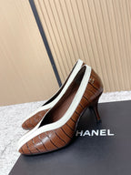 Chanel 26 Closed-Toe Slingback Brown in Cowhide 591407