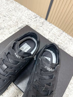 Chanel 26SS New Casual Black Sneakers in Cowhide with Mesh Cloth 591413