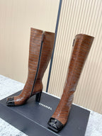 CHANEL Fall/Winter Chelsea Brown High Boots in Cowhide 591403