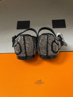 Hermes 26 Light Ballet Flat Metallic Gray in Suede 594342