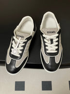 Hermes 26 Match Sneakers Black Gray in Calfskin 594336