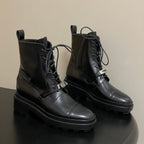 HM Kelly Buckle Classic Ankle Boots Black in Cowhide 594334