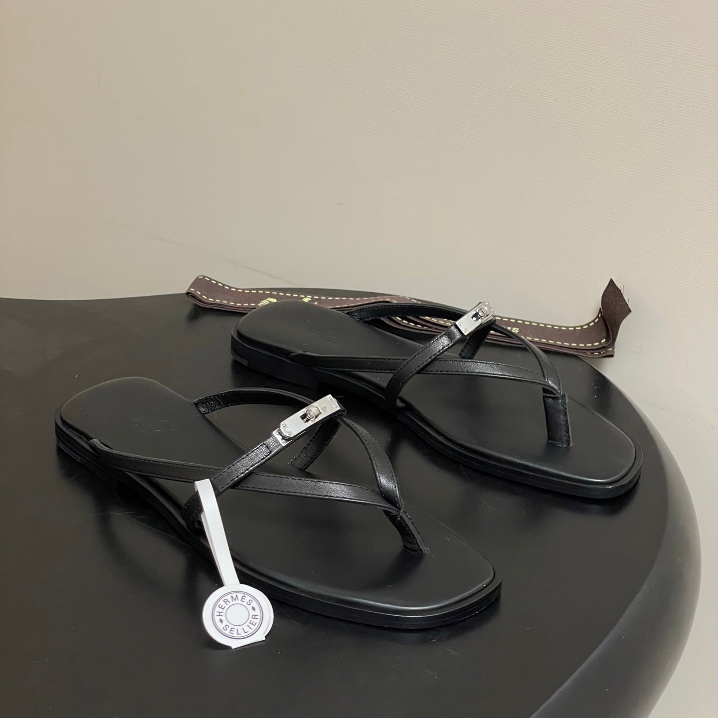 HM Miss Sandal Black in Calfskin 593826