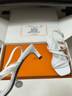 HM Muse Sandal 40 White in Calfskin 593822