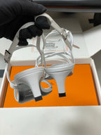 HM Muse Sandal 40 White in Calfskin 593822