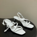 HM Muse Sandal 40 White in Calfskin 593822