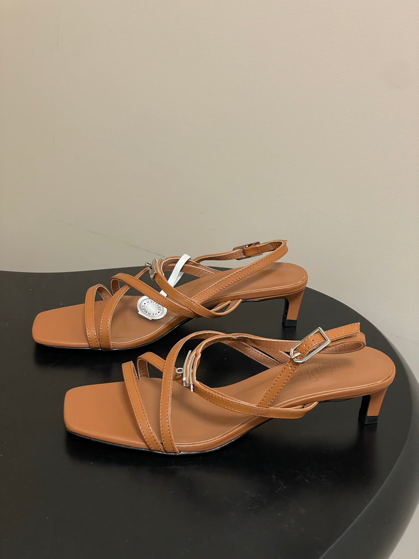 HM Muse Sandal 40 Brown in Calfskin 593821
