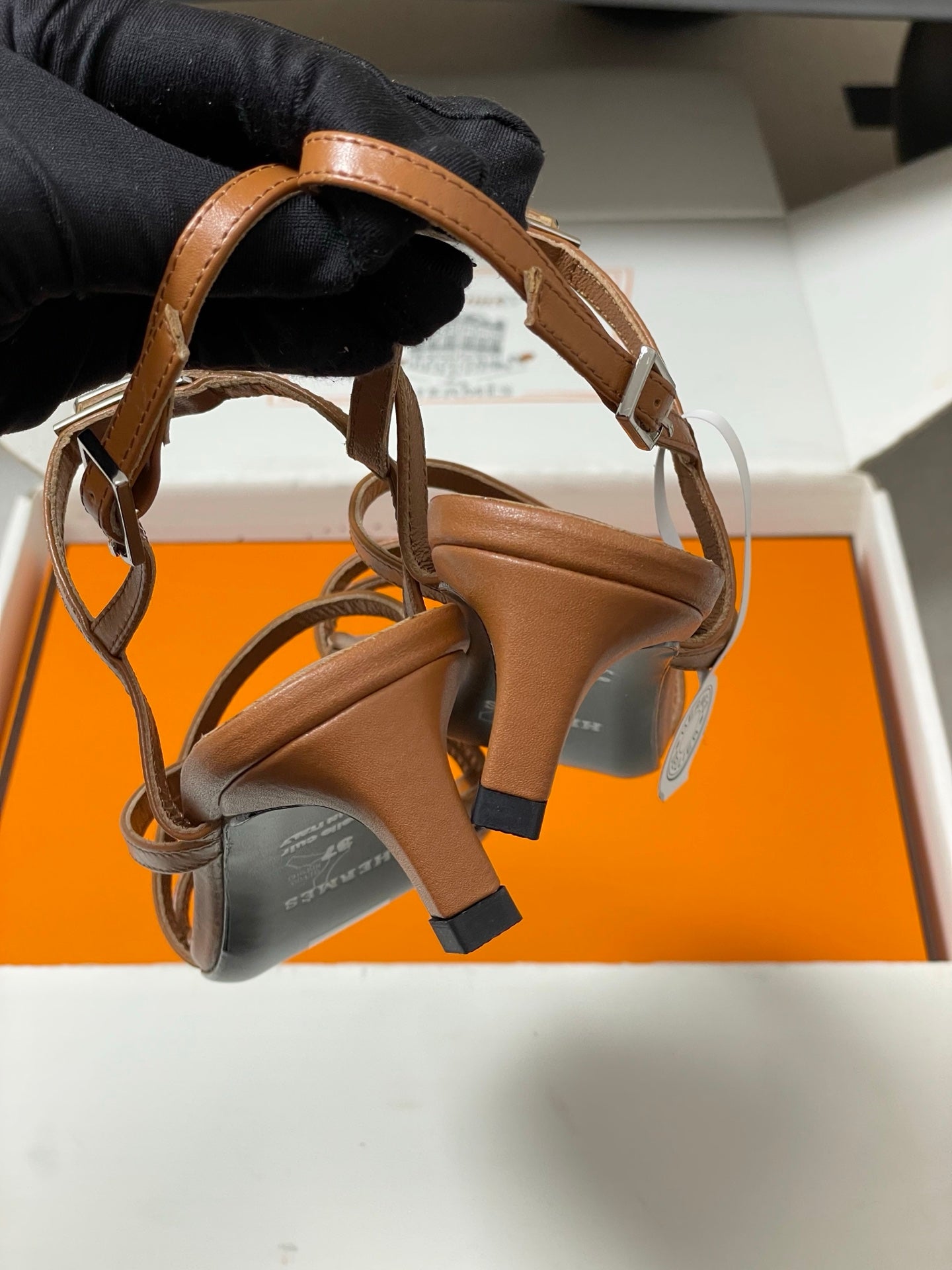 HM Muse Sandal 40 Brown in Calfskin 593821