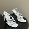 HM Muse Sandal 100 White in Calfskin 593814