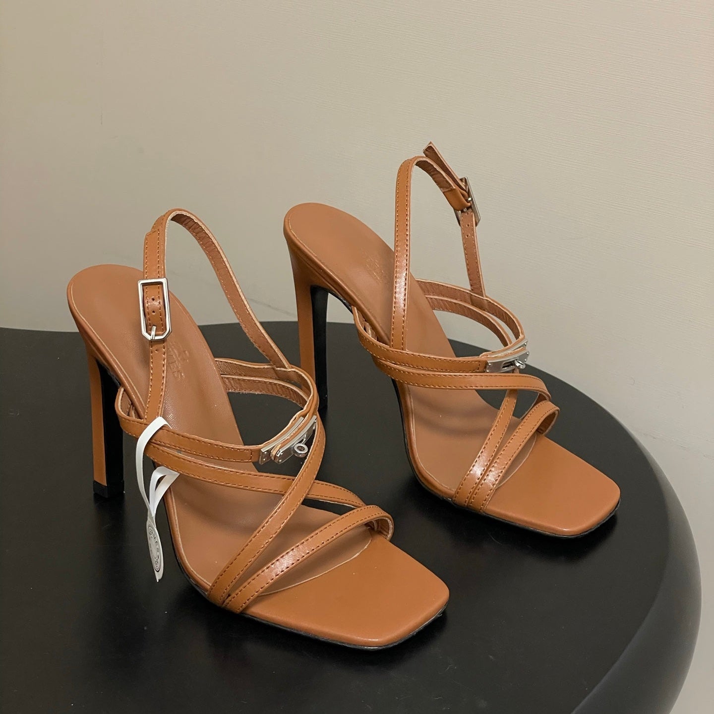 HM Muse Sandal 100 Brown in Calfskin 593813