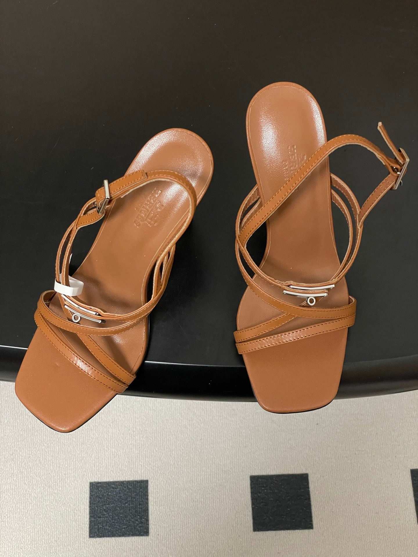 HM Muse Sandal 100 Brown in Calfskin 593813