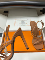 HM Muse Sandal 100 Brown in Calfskin 593813