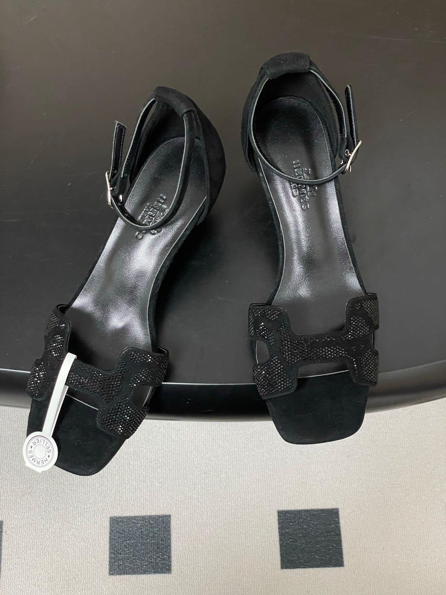 HM Joy Sandal 40 Black in Suede 593809
