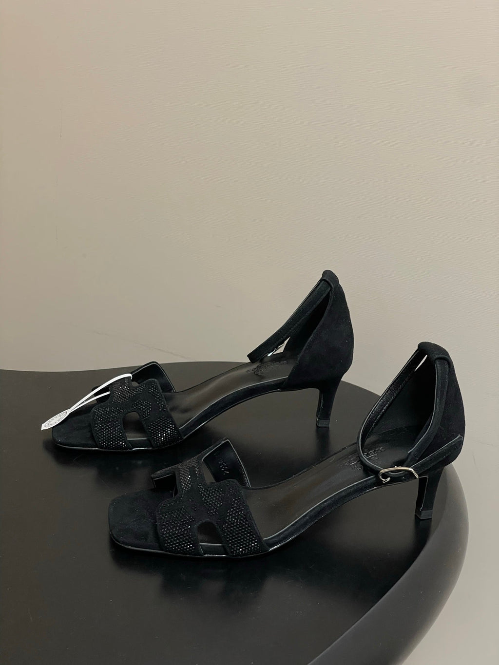 HM Joy Sandal 40 Black in Suede 593809
