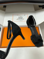 HM Joy Sandal 40 Black in Suede 593809