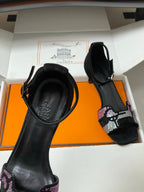HM Joy Sandal 40 Black Pink in Suede 593808