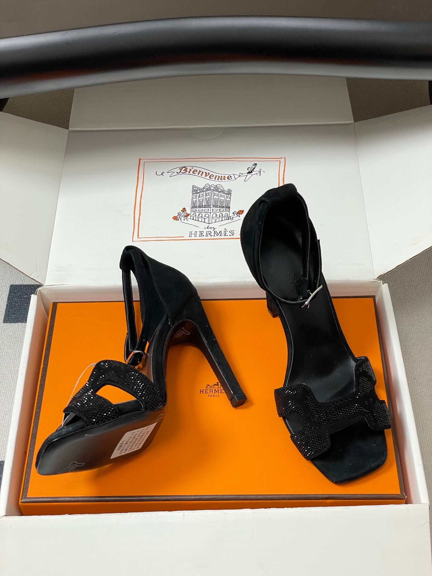 HM Joy Sandal 100 Black in Suede 593803