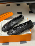 HM 26S Meli Ballet Flats Black in Cowhide 593801