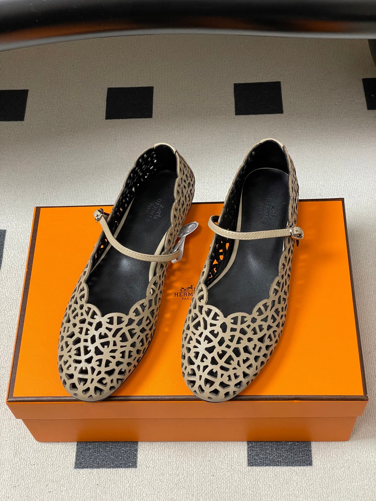 HM 26S Meli Ballet Flats Beige in Cowhide 593800