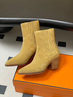 HM Lissa Chelsea Boots 70 Beige in Suede 593783