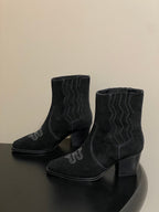HM Lissa Chelsea Boots 70 Black in Suede 593784