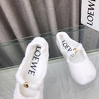 Loewe 2026 Ballet Flat White in Wool 597433
