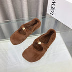 Loewe 2026 Ballet Flat Brown in Wool 597432