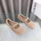 Loewe 2026 Ballet Flat Bei?ge in Wool 597431
