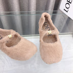 Loewe 2026 Ballet Flat Bei?ge in Wool 597431