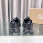 Loewe x on Angpao Couple Running Sneakers Charcoal Black Nylon Calfskin 597419