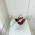 CC 26 Flower-shaped Sandal White Lambskin 597408