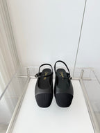 Chanel 26 Slingback Flats Black in Lambskin 597391