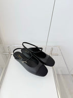 Chanel 26 Slingback Flats Black in Lambskin 597391