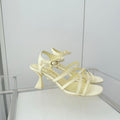 Chanel Cruise 26 Sandal 70mm Lemon Yellow Lambskin 597359