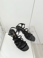 Chanel Cruise 26 Sandal 70mm Black Patent Leather 597356