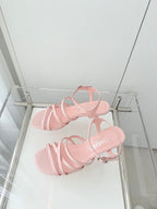 Chanel Cruise 26 Sandal 70mm Pink Lambskin 597354