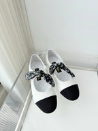 Chanel 26 Double C Heel Pump With Silk Ribbon White Lambskin 597334