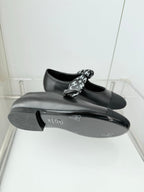 Chanel 26 Double C Heel Pump With Silk Ribbon Black Lambskin 597333