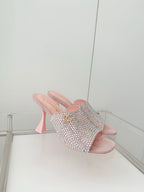 CC 26 Sandal 90 Pink Rhinstone Deer Hide 597376