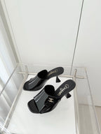 Chanel 26 Sandal 90 Black in Patent Leather 597367