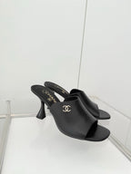 Chanel 26 Sandal 90 Black in Lambskin 597366