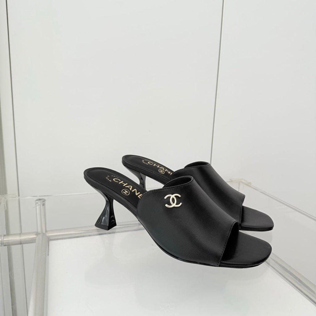 Chanel 26 Sandal 70 Black in Lambskin 597364
