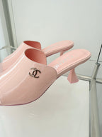 Chanel 26 Sandal 70 Pink in Patent Leather 597363