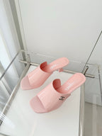 Chanel 26 Sandal 70 Pink in Patent Leather 597363