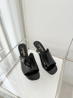 Chanel 26 Sandal 70 Black in Patent Leather 597361