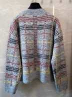 Chanel Beijing 25 Two-Tone Long-Sleeve Shirt Gray Colorful in Wool 00240