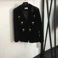 Chanel Long-Sleeve Velvet Blazer