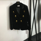 Chanel Long-Sleeve Velvet Blazer
